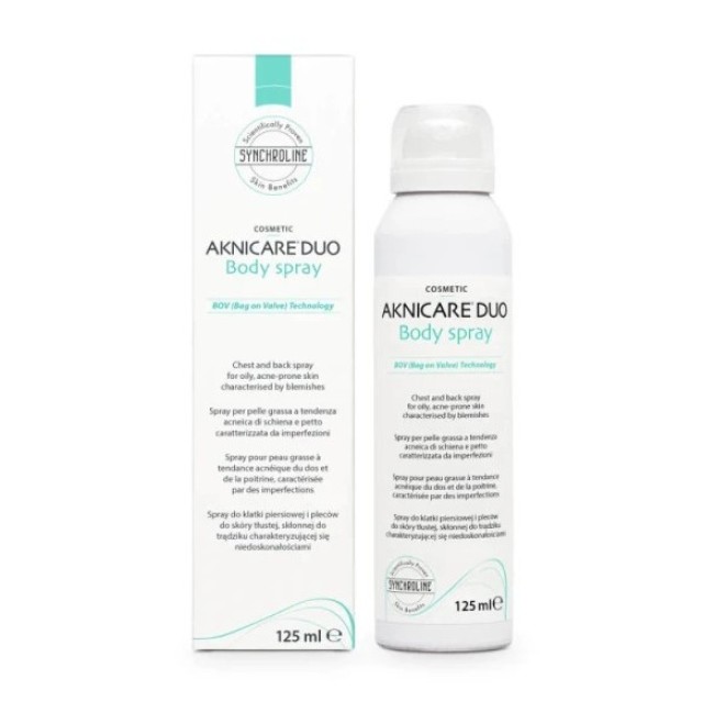 Synchroline Aknicare Duo Body Spray Σπρέι Για Στήθος Και Πλάτη Για Δέρμα Με Τάση Ακμής 125ml