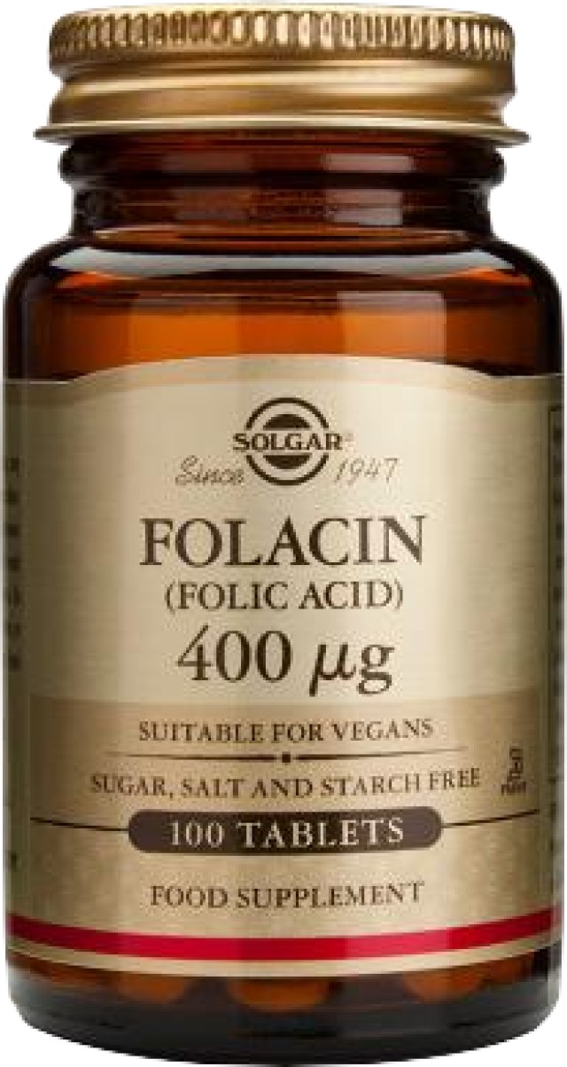 Solgar FOLIC ACID 400μg tabs 100s