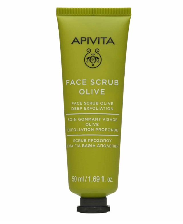 APIVITA Face Scrub Olive, Scrub προσώπου Ελιά για βαθιά απολέπιση 50ml