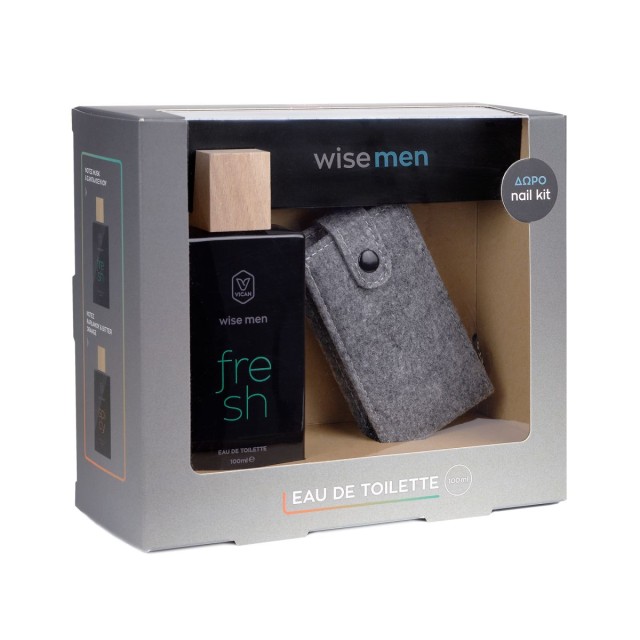 Vican Promo Wise Men Eau De Toilette Fresh Άρωμα 100ml & 1 Σετ Περιποίησης Νυχιών
