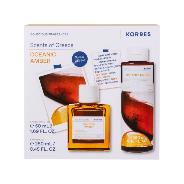 Korres Promo Pack Oceanic Amber Eau De Toilette 50ml + Αφρόλουτρο 250ml