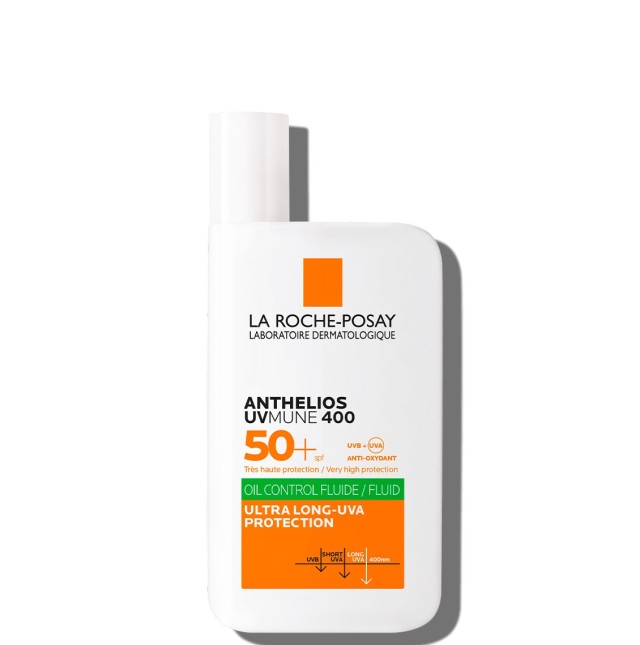 La Roche Posay Anthelios Uvmune 400 Oil Control Fluid Αντηλιακό Προσώπου για το Λιπαρό Δέρμα SPF50, 50ml
