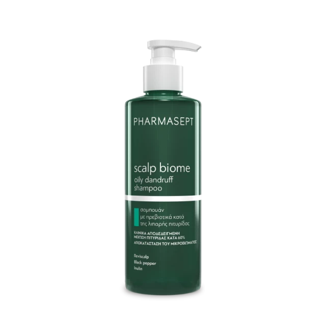 Pharmasept Scalp Biome Oily Dandruff Shampoo Σαμπουάν με Πρεβιοτικά Κατά της Λιπαρής Πιτυρίδας 400ml