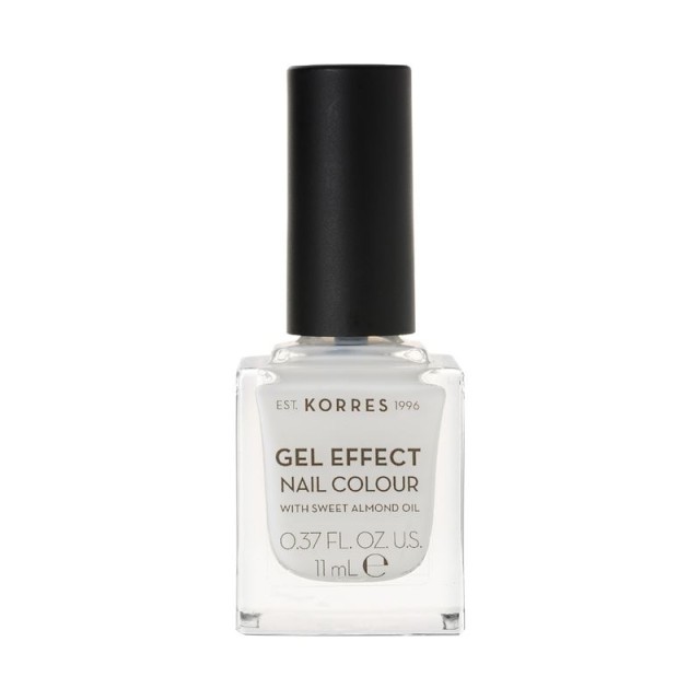 Korres Βερνίκι Νυχιών Gel Effect Nail Colour No.02 Porcelain White 11ml