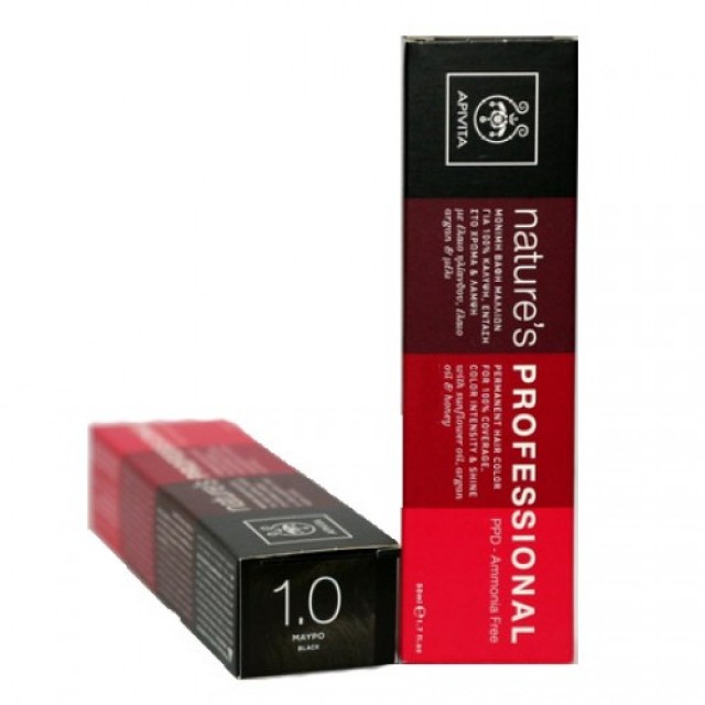 APIVITA NATURES PROFESSΙONAL  ΣΩΛΗΝΑΡΙΟ 1.0 ΜΑΥΡΟ  50ML