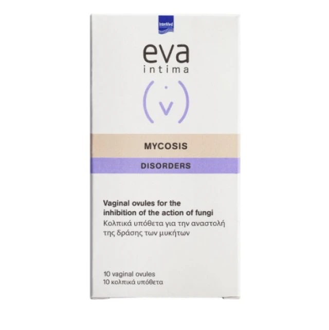 Intermed Eva Mycosis Κολπικό Υπόθετο Χωρίς Parabens 10τμχ