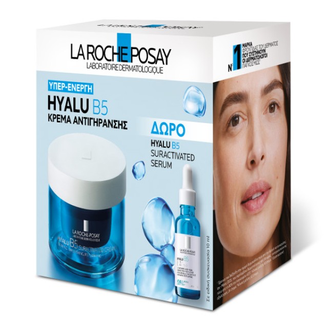 La Roche-Posay Promo Hyalu B5 Suractivated Cream Αντιρυτιδική Κρέμα για Άμεση Σύσφιξη, Λείανση & Επανόρθωση, 50ml & Δώρο Hyalu B5 Suractivated Serum Αντιρυτιδικός Ορός για Επανόρθωση & Αναπλήρωση, 10ml, 1σετ