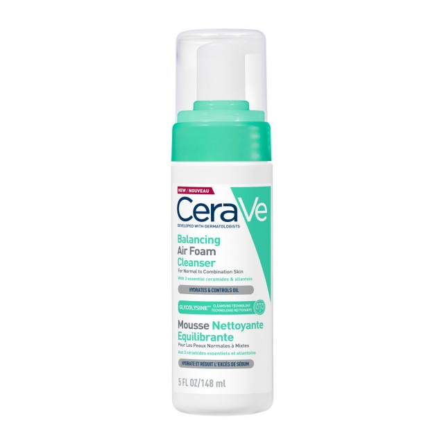 CeraVe Balancing Air Foam Cleanser Καθαριστικό προσώπου για το Κανονικό έως Μικτό δέρμα 148ml