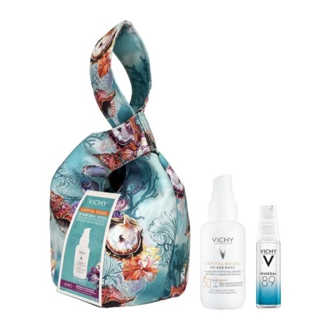 Vichy Set Capital Soleil Uv-Age SPF50 Daily Αντηλιακό Προσώπου κατά της Φωτογήρανσης 50ml + Δώρο Mineral 89 Booster 10ml
