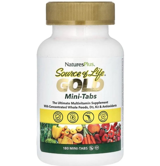 NATURES PLUS Source OF Life Gold Mini-180 Tablets