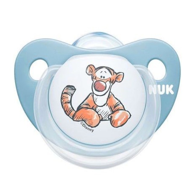 NUK Disney Winnie the Pooh Πιπίλα Σιλικόνης Πετρόλ με Κρίκο & Θήκη από 6-18 μηνών
