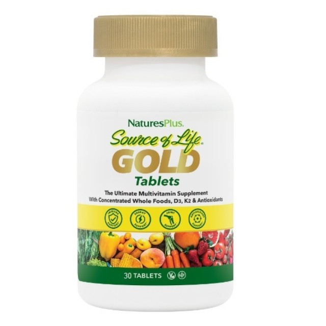 Natures Plus Source of Life Gold Πολυβιταμίνη για Ενέργεια & Τόνωση 30 Ταμπλέτες