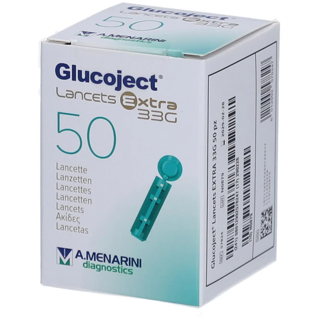 MENARINI Glucoject Lancets Extra 33G Ακίδες Μέτρησης Σακχάρου 50τμχ