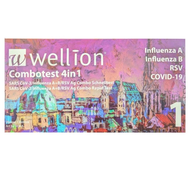 Wellion Combotest 4in1 Rapid Test Διαγνωστικό Τεστ Ταχείας Ανίχνευσης 1τμχ