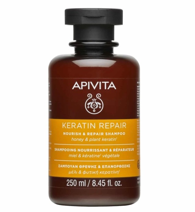 Apivita Keratin Repair Nourish & Repair Shampoo Σαμπουάν Θρέψης & Επανόρθωσης, 250ml