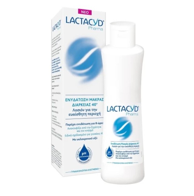 Lactacyd Pharma Ενυδάτωση Μακράς Διαρκείας 40+, Λοσιόν Καθαρισμού για την Ευαίσθητη Περιοχή 250ml