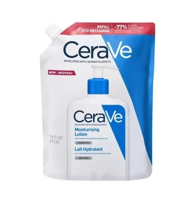 CeraVe Moisturising Lotion Refill, Ενυδατικό Γαλάκτωμα Προσώπου & Σώματος για Ξηρές Επιδερμίδες – 473ml