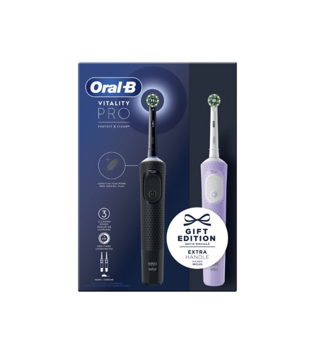Oral-B Vitality Pro Gift Edition Black & Pink Duo Pack 2τμχ