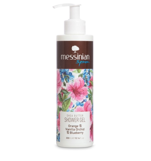 Messinian Spa Shower Gel, Αφρόλουτρο Πορτοκάλι-Βανίλια-Ορχιδέα και Μύρτιλο 300ml