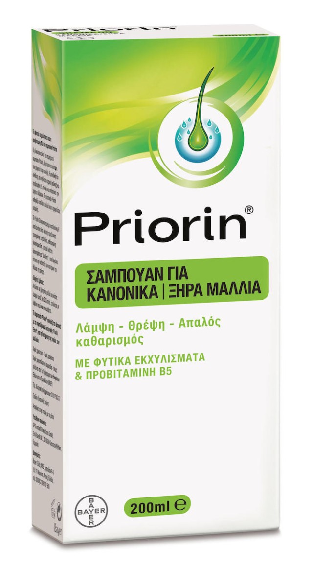 PRIORIN Σαμπουάν 200ml για Κανονικά/Ξηρά μαλλιά