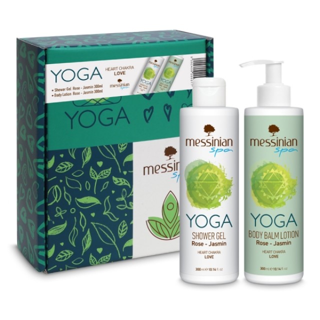 Messinian Spa Yoga Heart Chakra Love Rose & Jasmin Πακέτο με Shower Gel 300ml & Body Lotion 300ml