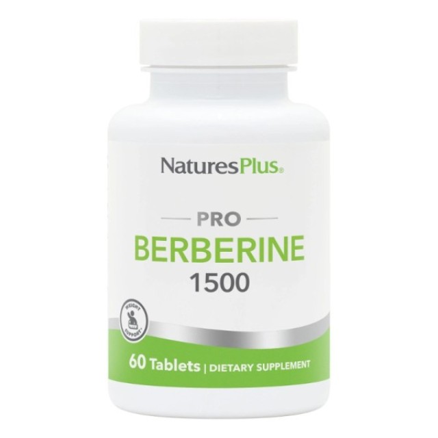 Natures Plus Pro Berberine 1500mg Βερβερίνη για την Υγεία της καρδιάς και έλεγχο του βάρους 60caps