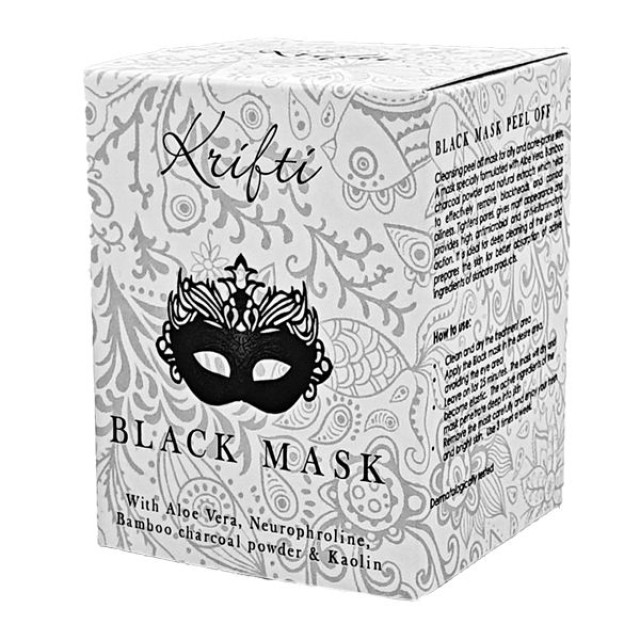 Krifti Peel Off Black Mask - Μαύρη Μάσκα Καθαρισμού Mε Αλόη, 50ml
