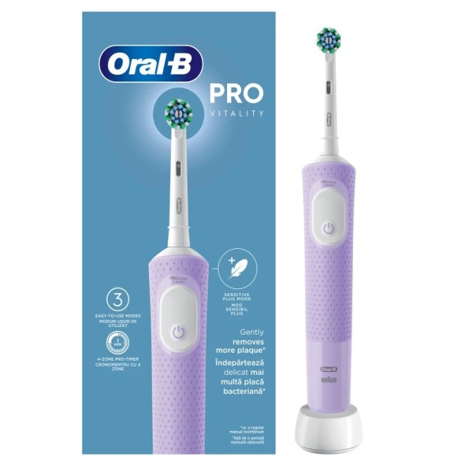 Oral-B Vitality Pro Lilac Mist Ηλεκτρική Οδοντόβουρτσα Μωβ Χρώμα 1τμχ