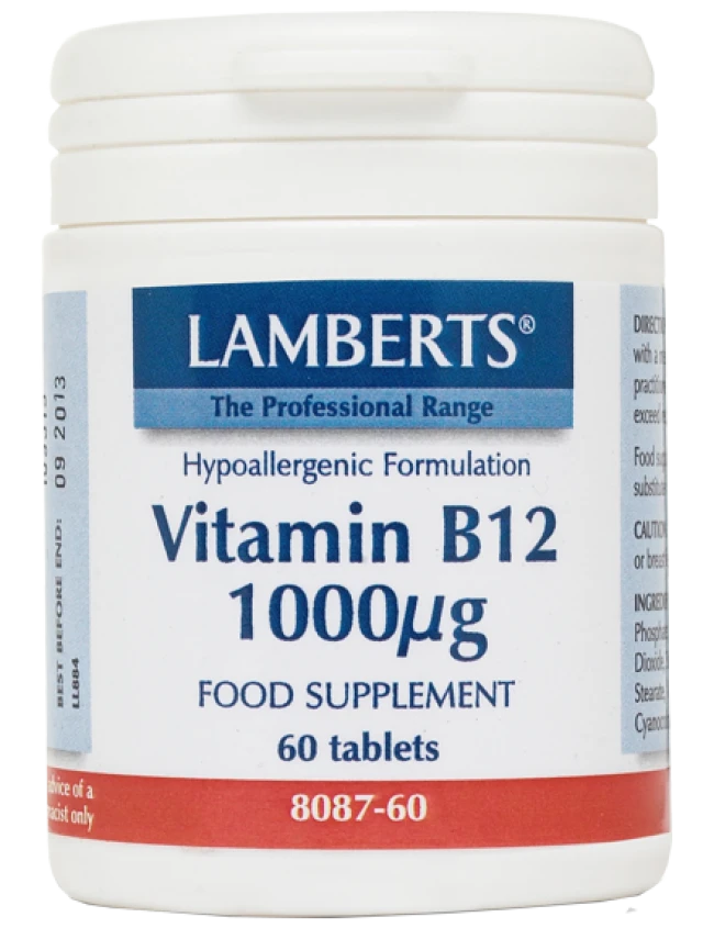 LAMBERTS B-12 1000MCG 60TABS (METHILCOBALAMIN)