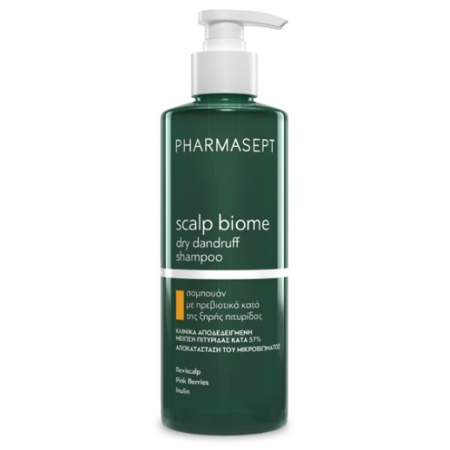 Pharmasept Scalp Biome Dry Dandruff Shampoo Σαμπουάν με Πρεβιοτικά κατά της Ξηρής Πιτυρίδας, 400ml