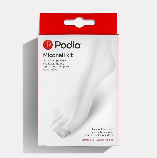 Podia Miconail Kit Αυτοκόλλητα Επιθέματα για την Αντιμετώπιση της Ονυχομυκητίασης, 12τεμ