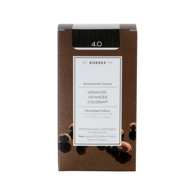 KORRES ARGAN OIL ADVANCED COLORANT 4.0 ΚΑΣΤΑΝΟ ΦΥΣΙΚΟ 50ML
