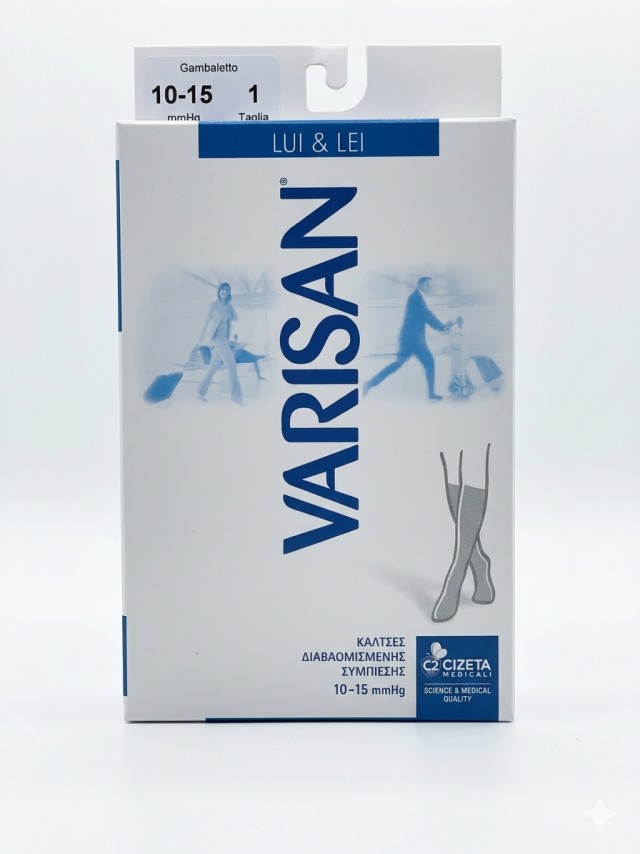 Varisan Lui & Lei Chiaro Κάλτσες Διαβαθμισμένης Συμπίεσης Κάτω Γόνατος 10-15 mmHg 129 No 1 (37-39)