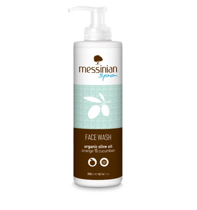 Messinian Spa Face Wash Απαλό Καθαριστικό Προσώπου Πορτοκάλι-Αγγούρι 300ml