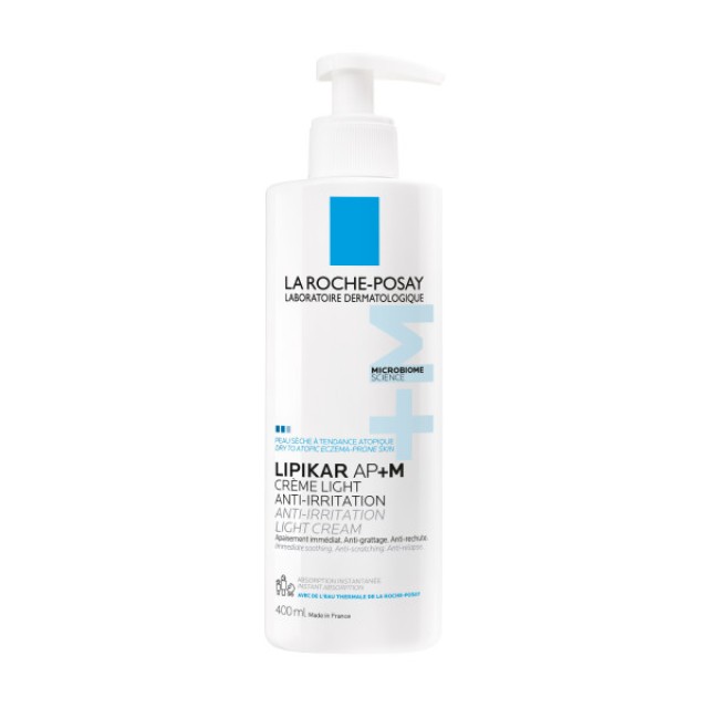La Roche-Posay Lipikar AP+M Light Cream Ελαφριά Μαλακτική Κρέμα για Ξηρό Δέρμα με Τάση Ατοπίας, 400ml