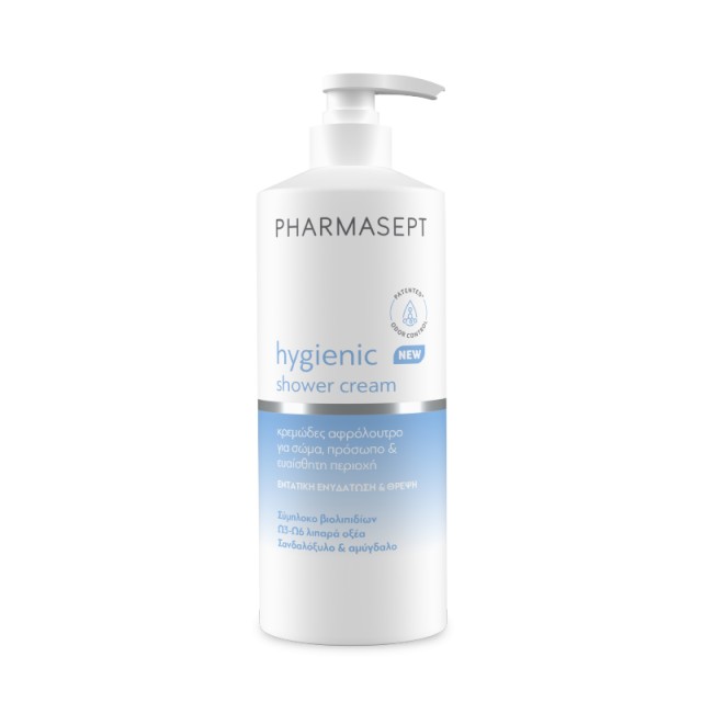 Pharmasept Hygienic Shower Cream Κρεμώδες Αφρόλουτρο για Σώμα,Πρόσωπο & Ευαίσθητη Περιοχή Με Αντλία 500ml