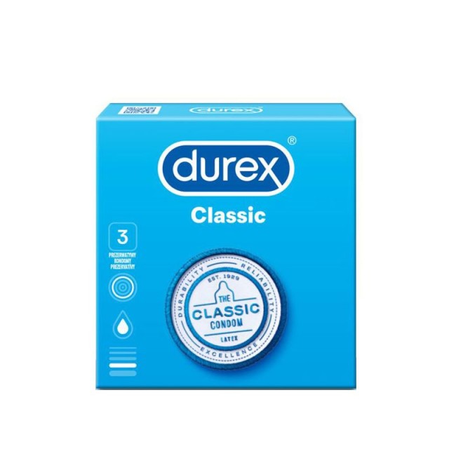 Durex Classic Προφυλακτικά 3 τμχ
