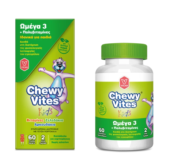 Chewy Vites Kids Omega 3 + Multivitamin 60τμχ