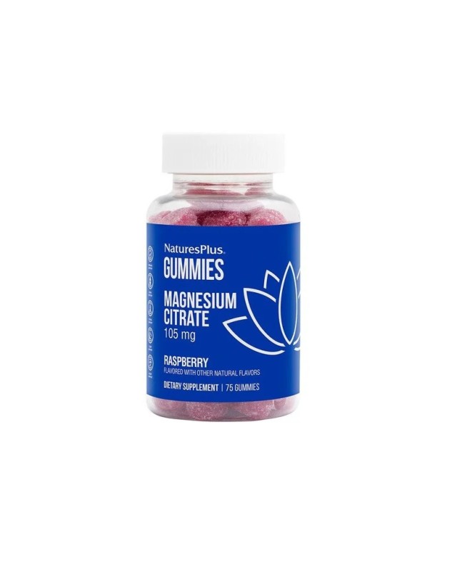 Natures Plus Magnesium Citrate 105mg - Συμπλήρωμα Διατροφής Μαγνησίου, 75 ζελεδάκια
