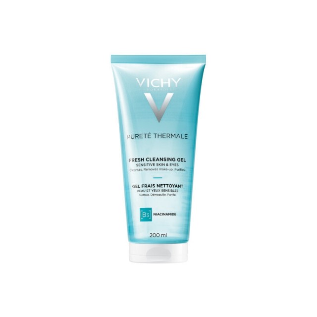 VICHY Purete Thermale Fresh Cleansing Gel B3 & Niacinamide, Τζελ Καθαρισμού Προσώπου & Ματιών -  200ml