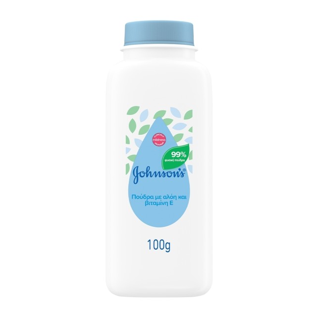 Johnson & Johnson  Πούδρα με Αλόη & Βιταμίνη Ε 100gr