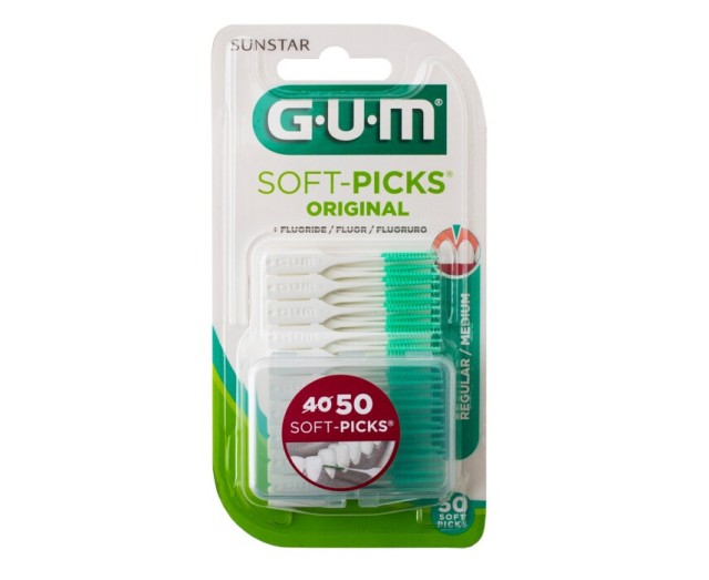 GUM Μεσοδόντια Βουρτσάκια 632 Soft Picks Original Regular/Medium 50τμχ