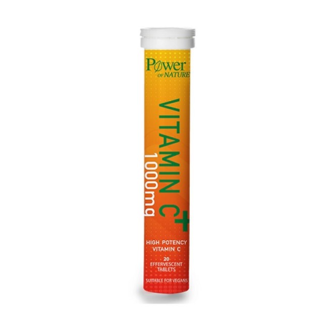 Power Health Vitamin C 1000mg Orange με Γλυκαντικά & Γεύση Πορτοκάλι 20 Αναβράζοντα Δισκία