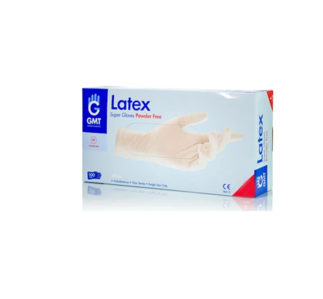 GMT Εξεταστικά Γάντια Latex Xωρίς Πούδρα Large 100τμχ