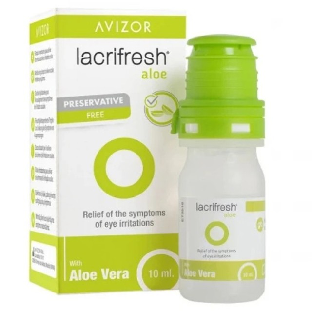 Avizor Lacrifresh Aloe Οφθαλμικές Σταγόνες, 10ml