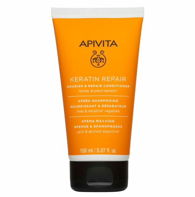 APIVITA Keratin Repair Condiotioner, Κρέμα Θρέψης & Επανόρθωσης για Ξηρά-Ταλαιπωρημένα Μαλλιά, 150ML